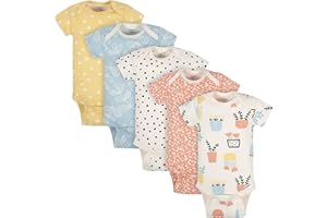 Grow by Gerber baby-girls 5-pack Short-sleeve Onesies Bodysuits