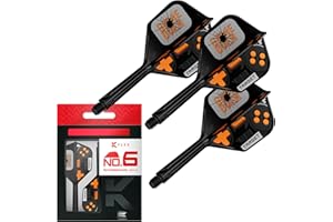 Target Darts K-Flex Game Over/Press Start/You Win Dart Flights & Shafts, No.6 | Pack of 3 Kflex Integrated Flight & Shaft Sys