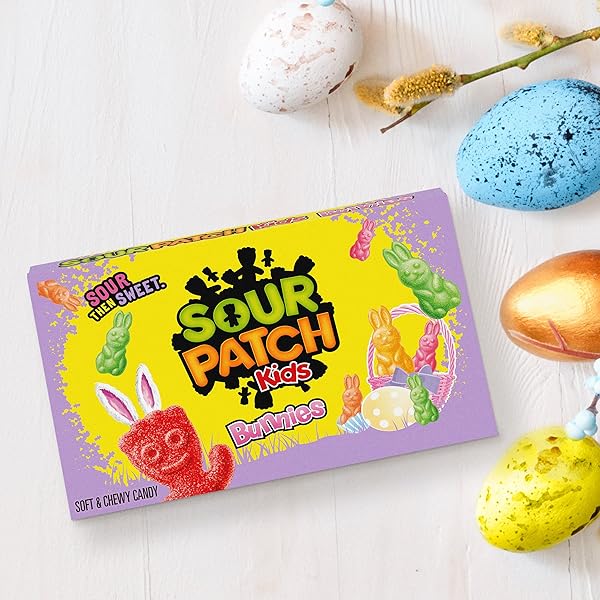 SOUR PATCH KIDS BUNNIES SOFT & CHEWY EASTER CANDY, 3.1 OZ