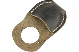 TOP-RANK LEATHER SINCE 2015 Toprank Leather Thumb Guard for Wood Carving - Premium Full Grain Leather Finger Protector, Handmade Carpenter Carving Kit Accessory (Sand)