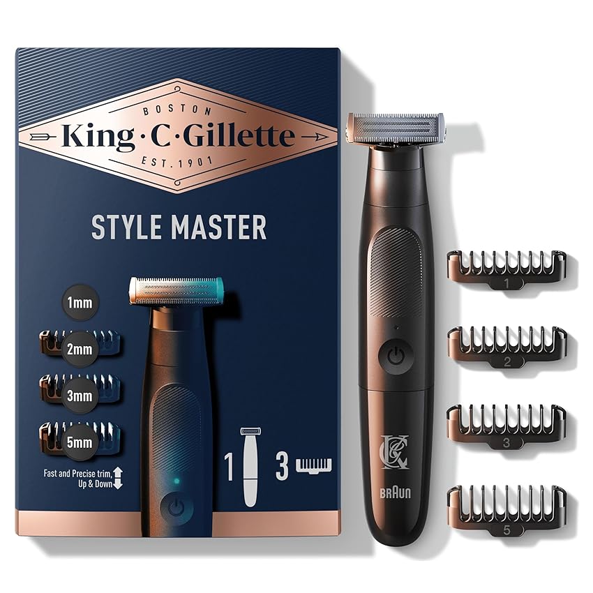 King C. Gillette Rasoio Elettrico Barba Style Master, Tecnologia CenterCut per Offrire Profondità