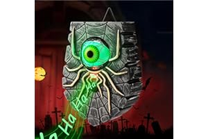 BrizLabs Halloween Doorbell, Animated Eyeball Haunted House Door Bell with Spooky Sound, Halloween Doorbell with Lightup Eye, Trick or Treat Event for Halloween Party Prop Halloween Decorations