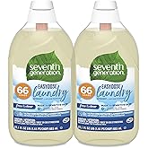 Seventh Generation Easy Dose Laundry Concentrated Liquid Detergent, Free & Clear, 23.1 Fl Oz (Pack of 6)