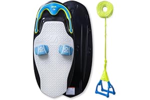 ZUP You Got This 260 Board and Handle Combo with EVA Foam Padding, All-in-One Kneeboard, Wakeboard, Wakeskate, and Wakesurf Board for Kids, Teens, and Adults, 51.7" x 23.8" x 4.6"