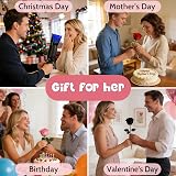 Yamonic Preserved Real Red Rose Gift for Women, Eternal Flower view 8