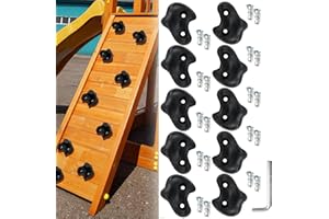 Mlijzard 10 Pack Rock Climbing Holds Extra Large for Kids/Adult,DIY Rock Wall Climbing Holds with Mounting Hardware Indoor Outdoor Playground Backyard Park Play Set