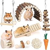 Hamster Chew Toys Set Small Animal Molar Toys Teeth Care Wooden Accessories for Guinea Pigs,Chinchillas,Gerbils,Mice,Rats,Mou