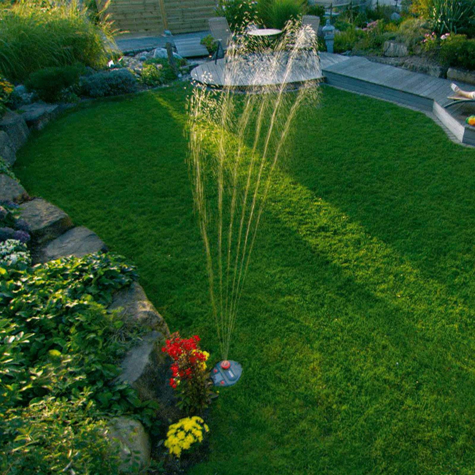 Gardena Sprinklersystem Vielflächen-Versenkregner AquaContur automatic: Rasensprinkler für die Bewässerung unregelmäßig geformter Rasenflächen bis 350 m², 25 - 360° Beregnungssektor (1559-29) 5