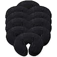 London Linens Pack of 10, Premium Extra Thick 100% Cotton Flannel Massage Tables Face Cradle Covers Cozies Fitted - Includes 10 pcs (Black)