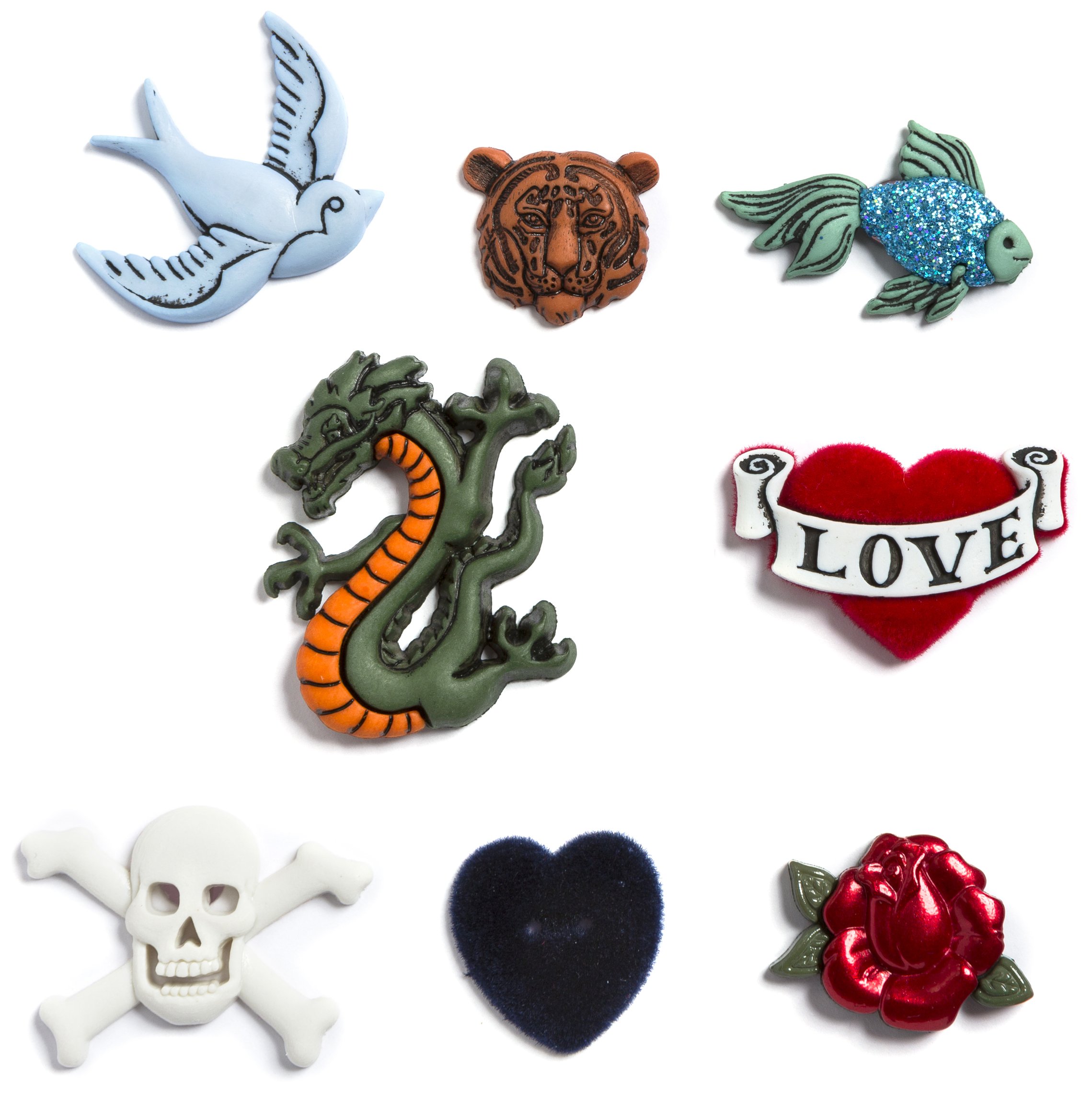 Récréatys 7112 04676 Nostalgia Bag of Buttons/Decorations Nylon