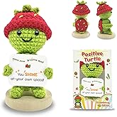 THEGIFTY Positive Crochet Turtle - “You Shine at Your Own Speed” Encouragement Gift – Emotional Support Turtle – Gifts for Teen Girls, Coworkers, Stress Relief Gift for Women, Men