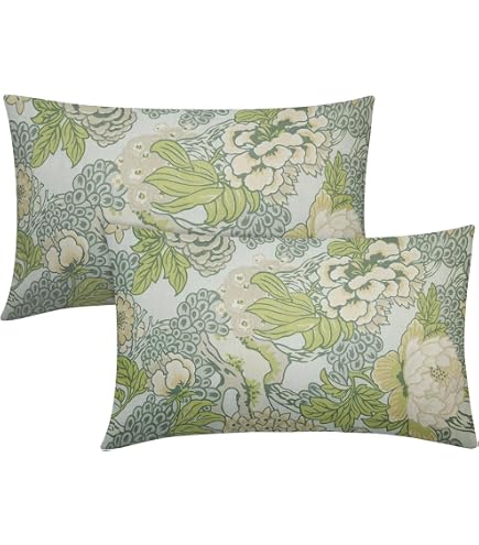 Wsunsal Chinoiserie Pillow Covers Set Of 2 – 12x20 Inch Asian Scenic Linen Lumbar Pillows For Sofa & Bed - View #5