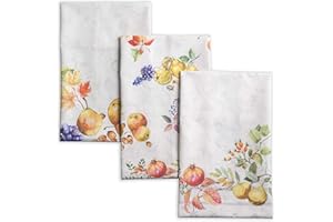 Maison d' Hermine Kitchen Towels Set of 3 100% Cotton 27.50" x 20" Reusable Cloth Tea Dish Towels Absorbent with Hanging Loop