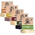 Dr. Squatch Natural Bar Soap for Men - Cold Process Soap with No Harsh Chemicals - Cool Fresh Aloe, Cedar Citrus, Gold Moss, Pine Tar & Bay Rum (5 oz, 5-Pack)