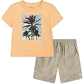 Hurley boys Graphic T-shirt and Shorts 2-piece Outfit Set