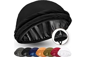 CAPLORD Silk Satin Lined Halo Turban Head Wrap Pre-Tied Skull Cap for Men and Women Sleeping Bonnet Hair Cover Chemo Hair Loss Hat