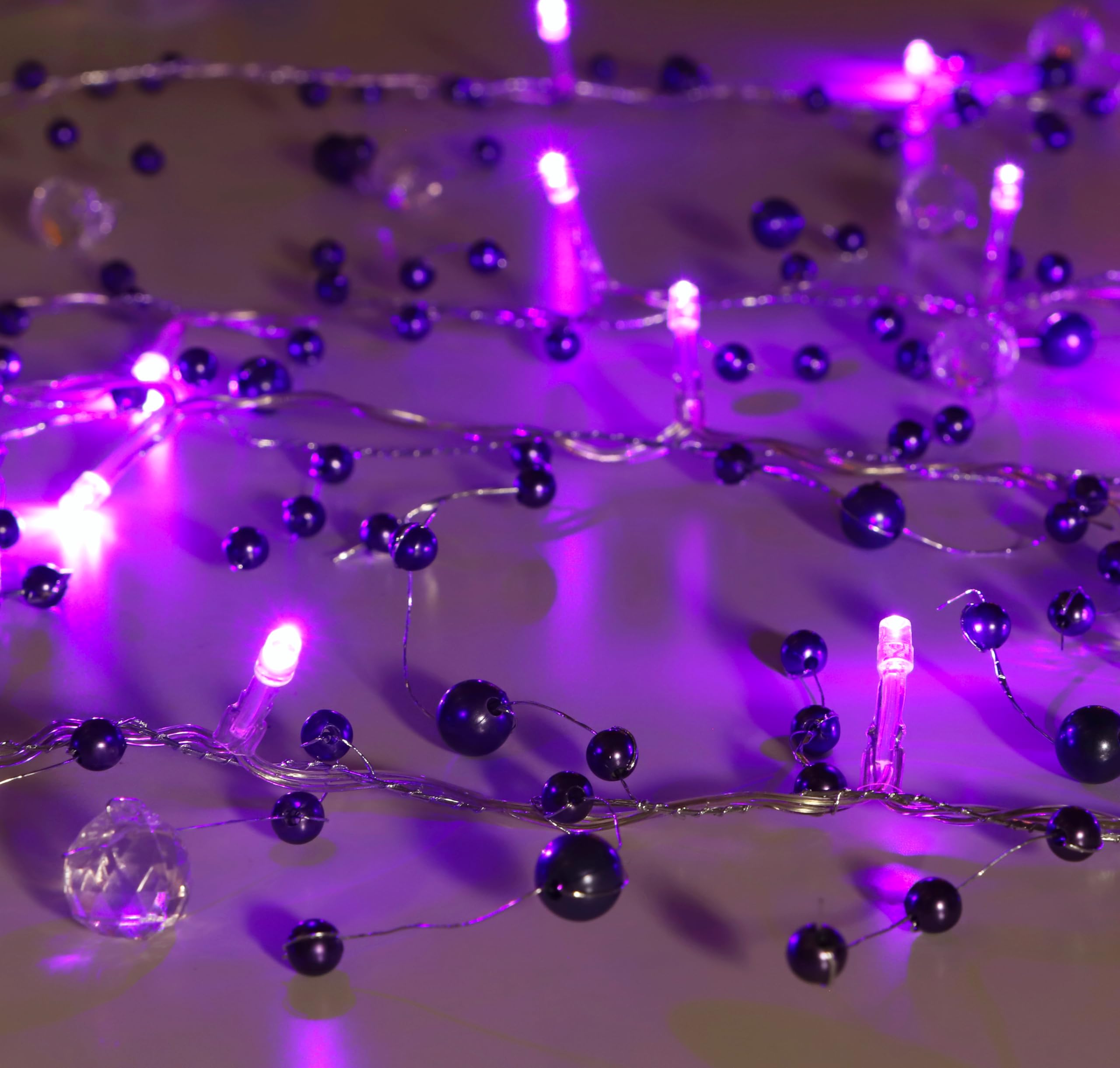 Christmas Concepts® 2m (6.5ft) LED String Lights, Recommended for Weddings & Christmas, Garland Party Decorations (Purple)