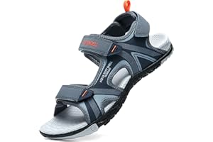QUANDELI Men's Sport Sandals, Open Toe Water Sandals with Arch Support Waterproof Lightweight Casual Athletic Sandals for Outdoor Beach Travel Summer