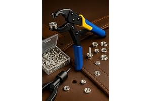 Heavy Duty 210PCS Snap Fastener Kit – Stainless Steel Silver Snaps with Adjustable Setter Tool for Canvas, Leather, Tent, Boa