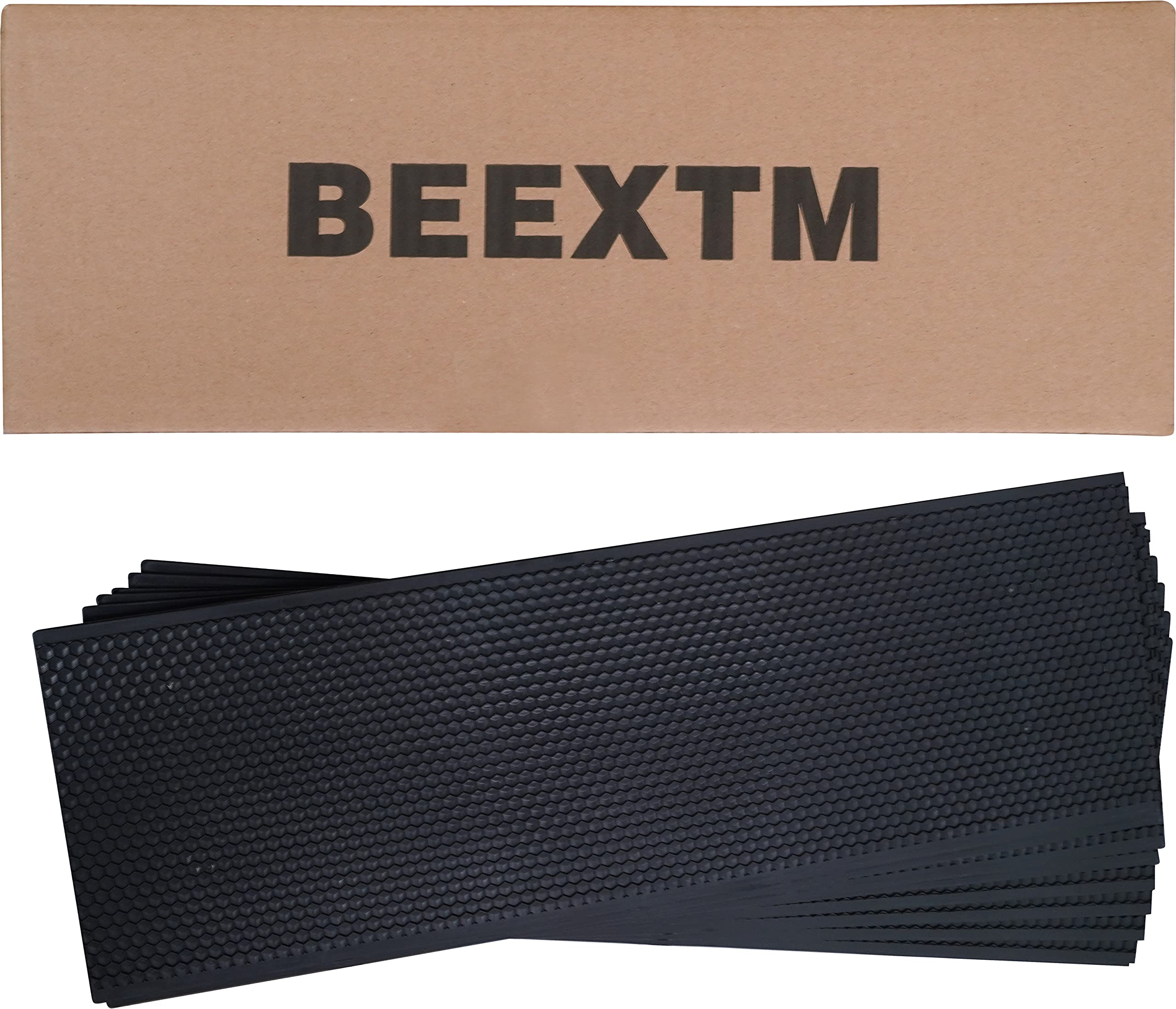 Photo 1 of BEEXTM Beehive Waxed Coated Foundation Sheet Beehive Foundation Sheets Plastic Bee Foundation for Bee Frames Waxed Foundation Sheet Medium Bee Foundation 10 Sheets