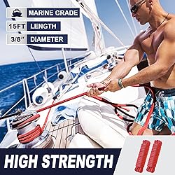 Boat Dock Lines 2 Pack Double Braided Nylon Marine