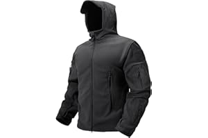 TACVASEN Mens Fleece Jacket Full Zip Tactical Hoodies Winter Coats Windproof Hoodies Warm Hunting