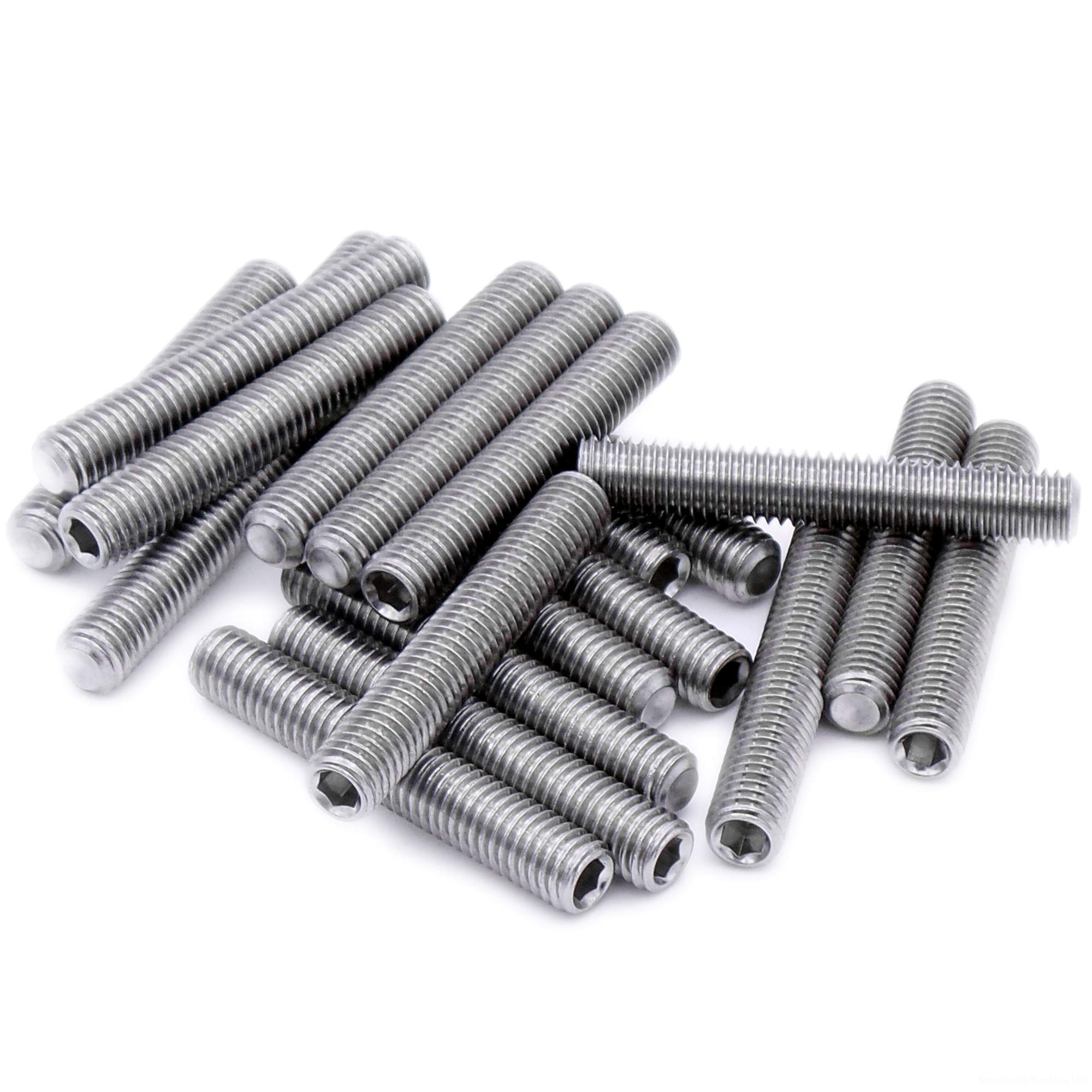 M6 (6mm x 10mm) Hex Socket Grub Screw (Cup Point) - Stainless Steel (A2) (Pack of 20)