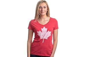 Canada Pride | Vintage Style, Retro Canadian Maple Leaf Women's V-Neck T-Shirt