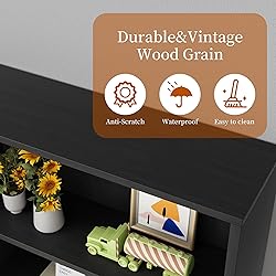 Vongrasig 6-Tier Open Bookcase and Bookshelf, Floor