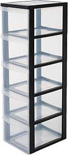 IRIS, Schubladenschrank / Schubladenbox / Rollwagen / Rollcontainer / Werkzeugschrank 'Drawer Chest', DC-305, mit Rollen, Plastik, schwarz