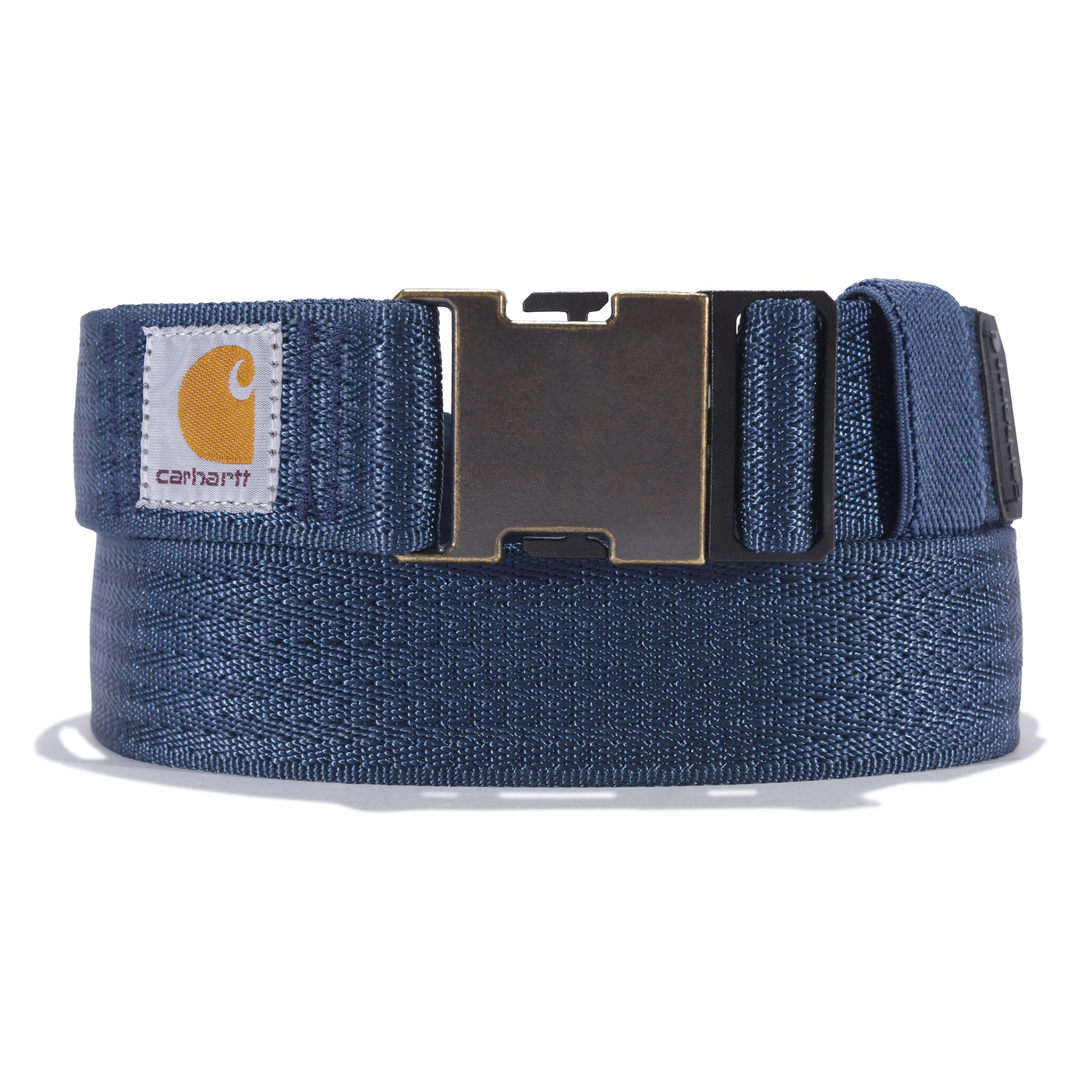 Photo 1 of Carhartt Men's Casual Belts, W/Heavy Duty Flexible Stitching, Available in Multiple Styles, Colors & Sizes, Rugged Flex Nylon Webbing (Dark Blue), X-Large