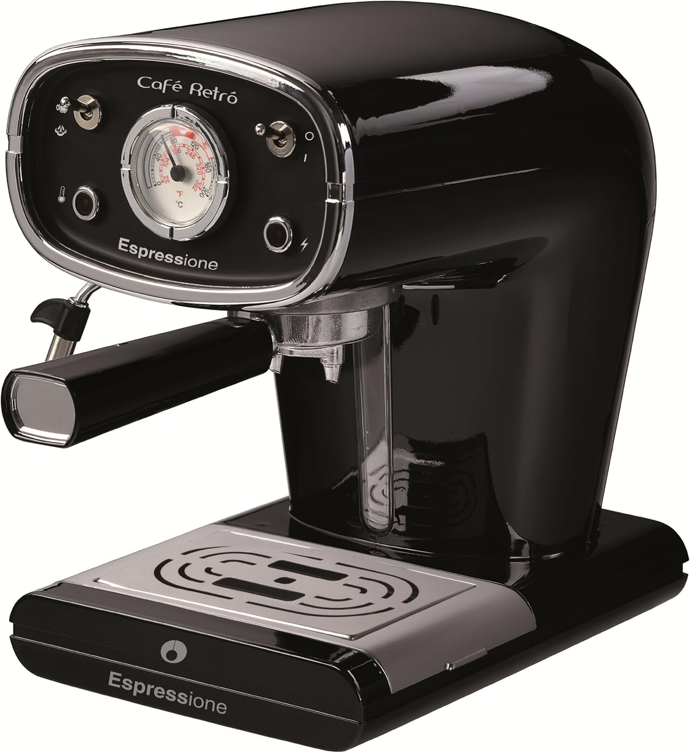 Espressione New Café Retro Espresso Machine, Black Amazon.ca Home
