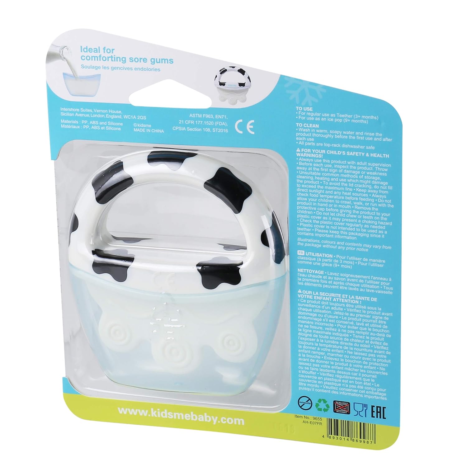 kidsme icy moo moo ice teether