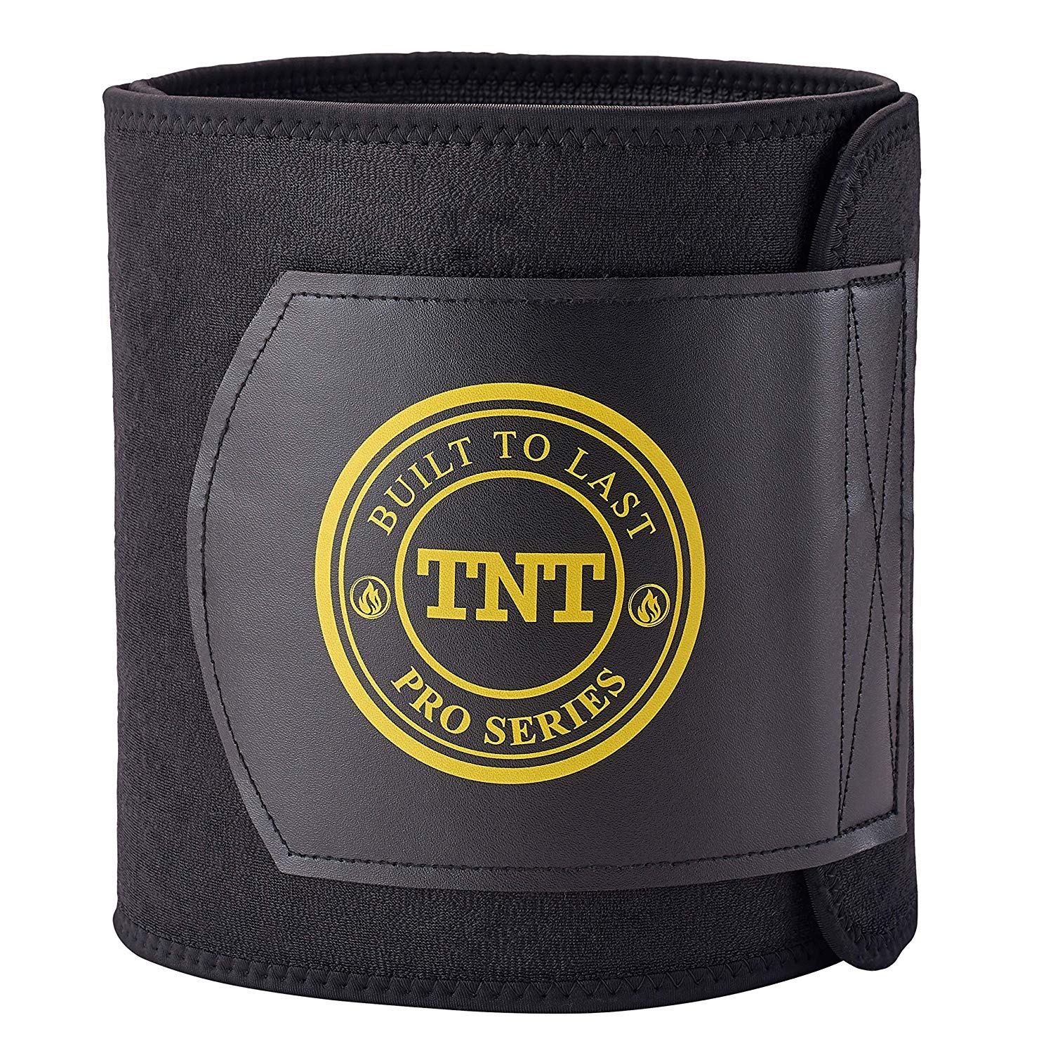 TNT Pro Series Waist Trimmer Weight Loss Ab Belt - Premium Stomach Fat Burner Wrap and Waist Trainer (X-Large, Yellow)