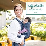 Infantino Flip 4-in-1 Baby Carrier Floral Navy Ergonomic Front Back view 5