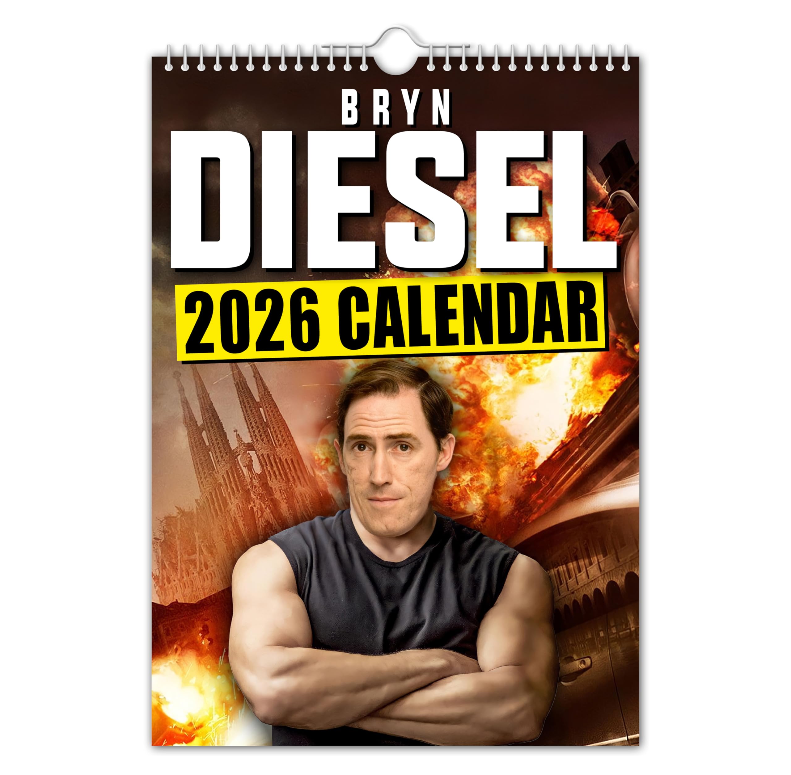The Calendar King // Bryn Diesel - A4 Size 2026 Wall Calendar