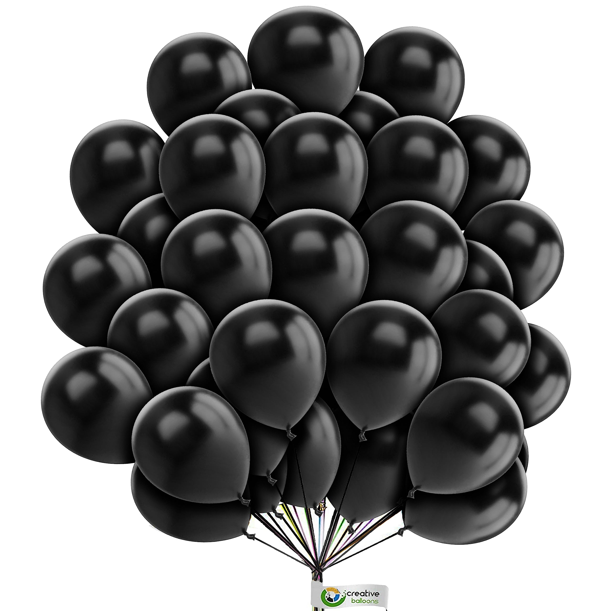 5 inch Latex Balloons Premium Quality Birthday Wedding Party Balloon Anniversary Decorations Romantic & Other Décor Themes Black Color Pack of 100