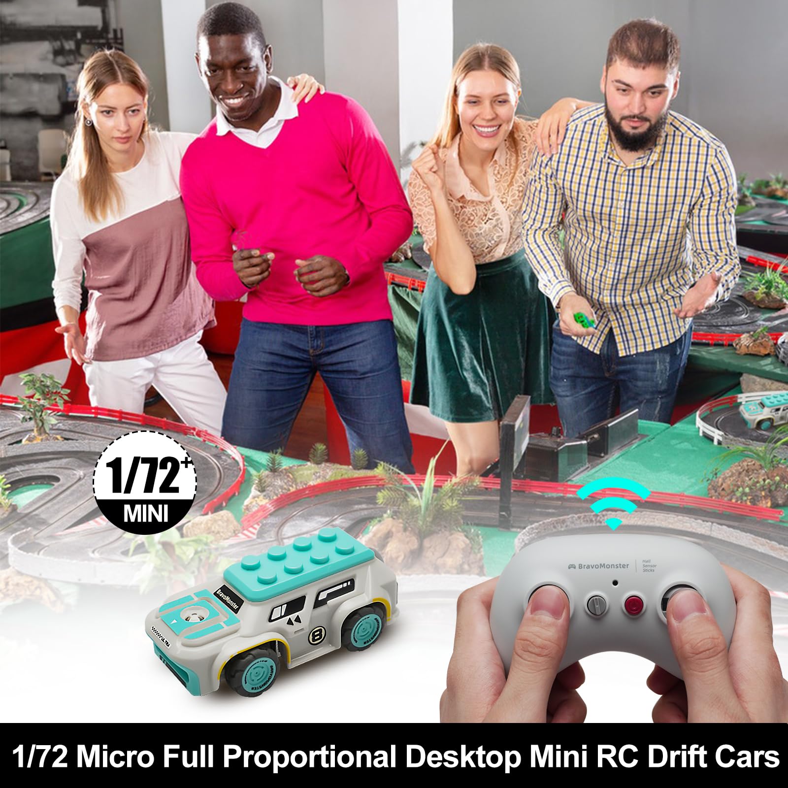 Smallest Rc Car Mua BRAVOMONSTER 1:72 Mini RC Car – Rechargeable Full Proportional ...