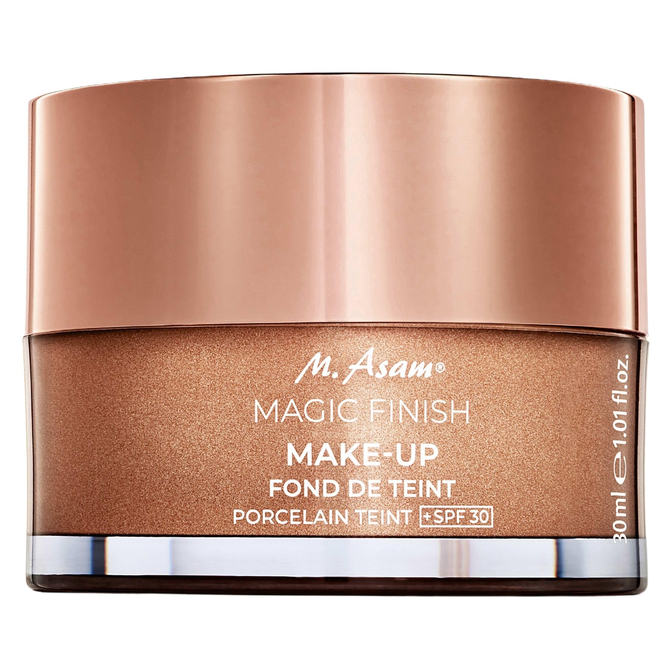 M. Asam Magic Finish Porcelain Teint Make-Up Mousse (1.01 Fl Oz) – 4in1 Primer, Foundation, Concealer & Powder With Buildable Coverage, Hides Redness And Dark Spots, Vegan, For Very Light Skin Tones — image 1