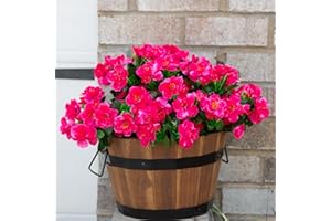 HyeFlora Artificial Faux Outdoor Flowers Plants for Spring Summer Decoration, Fake Silk Camellia UV Resistant Look Real for Planter Outside Front Door Porch Patio Balcony, 3 Bundles