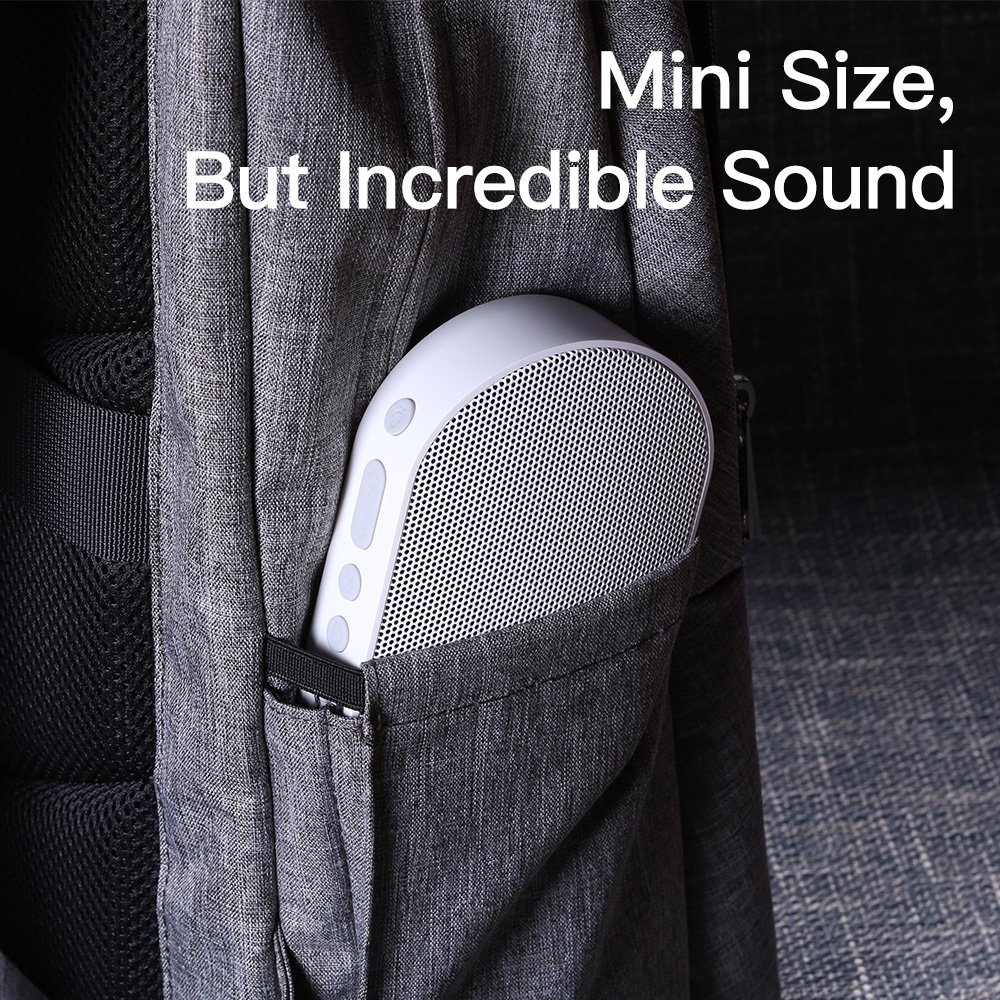 Wireless Speakers, GGMM WiFi Bluetooth Speakers with Alexa Built-in, Press-Activated App Talking Voice Control, Palm Size Indoor AirPlay Spotify Multi Room Smart Speaker 10W, E2 White