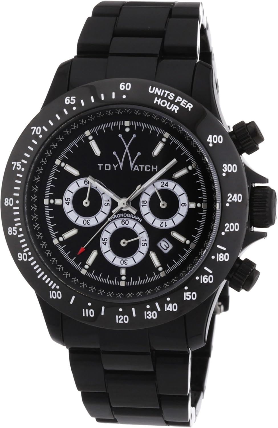 Amazon Com Toywatch Fluo Collection Italian Black Chronograph Analog Plasteramic Watch Fl49bkwh Toywatch Watches