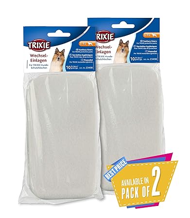 Trixie Pads for Protective Pants for Dogs, 10pcs (L-XL) Pack of 2