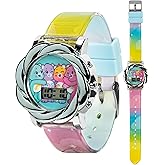 Care Bears Kids LCD Watch with Swirl Bezel, Reverse Printed Gradient Strap, Fun Digital Display, Ideal for Learning Time, Adjustable Strap, Colorful Design, Fits 6" to 8.5" Wrists