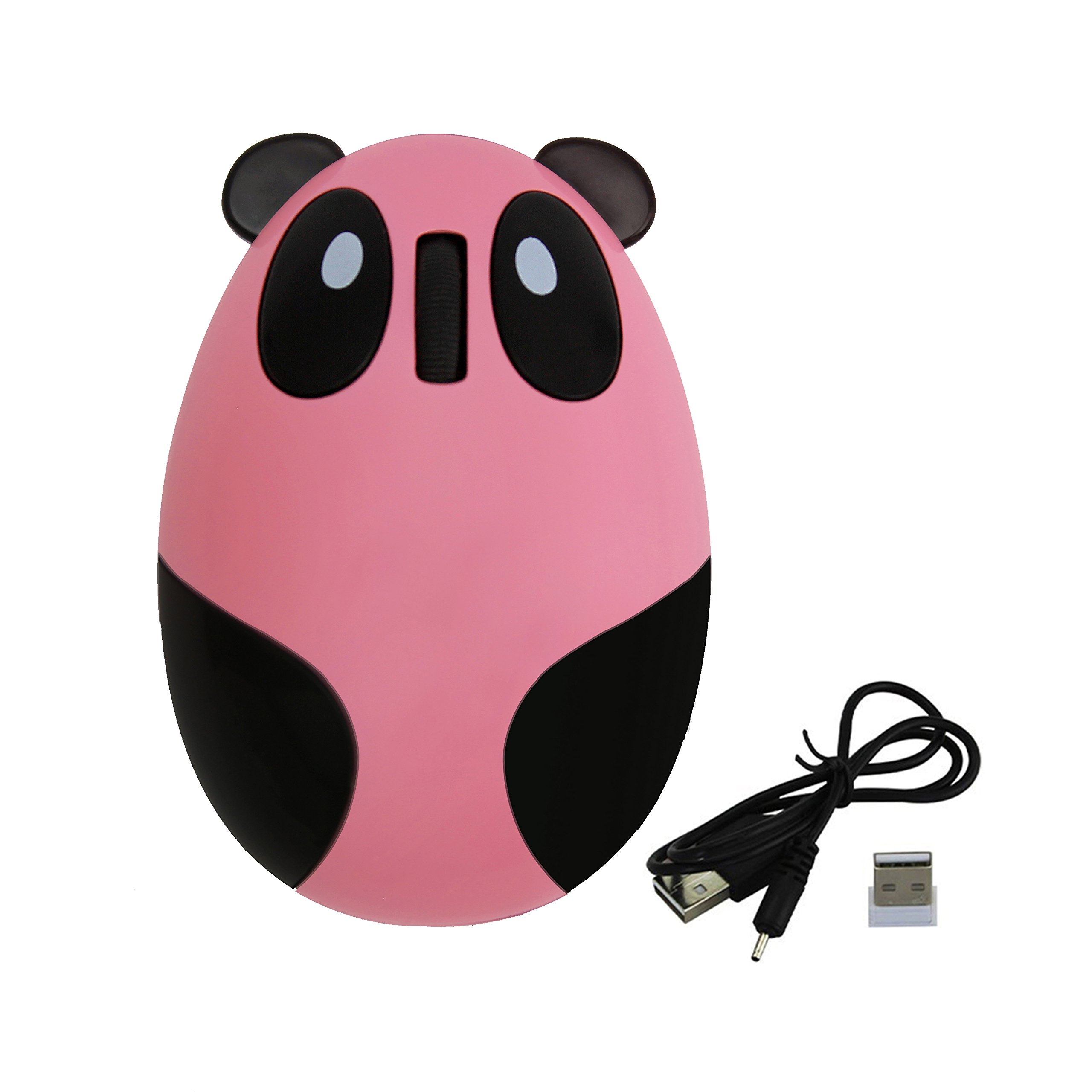 Novelty Cute 2.4Ghz Wireless Mouse Cartoon Animal Panda Shaped Rechargeable Optical Mini Small Mice for PC Laptop Computer