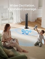 DREO 20dB Smart Silent Tower Fan with Remote 28ft/s 90° Oscillating 8 Speeds view 6