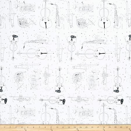 Windham Fabrics Whistler Studios Opus Anatomy Of Music Quilting Cotton White Yard Amazon Co Uk Kitchen Home