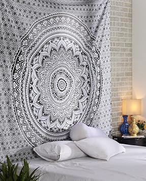 Boho Mandala Wandteppichen Wandteppich Eleoption Decor Pfau