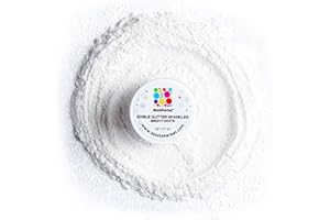 Blacksherbet Bright White Edible Glitter for Drinks 5 Grams | KOSHER Certified | Drink Glitter and Dust for Cakes, Strawberries, Cupcakes, Chocolate & Cake Pops
