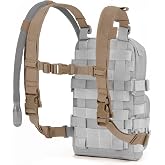 CLTAC Universal Adjustable Shoulder Straps Mini Hydration Pack Backpack Carrier, Lite Tactical Backpack Replacement Straps with Sternum Strap (Brown)